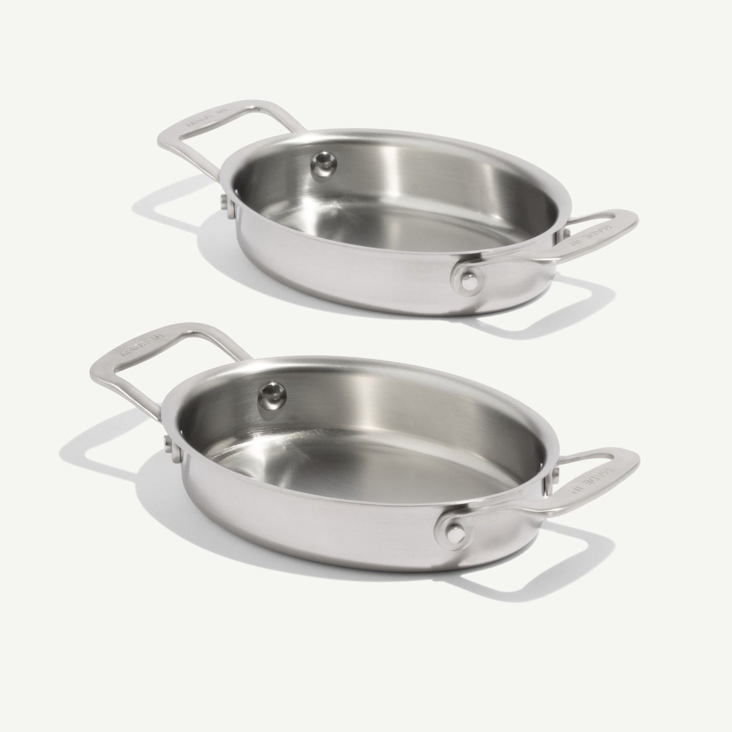 Stainless Steel Oval Gratin Dishes
