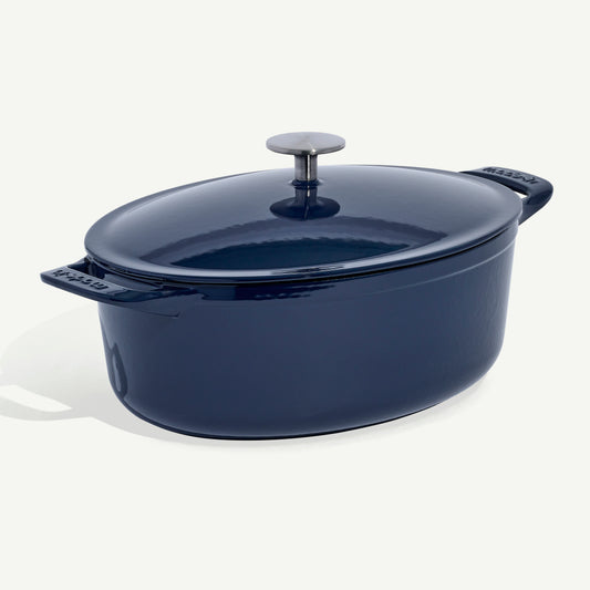 Enameled Cast Iron Oval Dutch Oven
