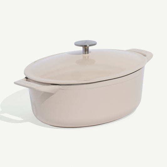 Enameled Cast Iron Oval Dutch Oven