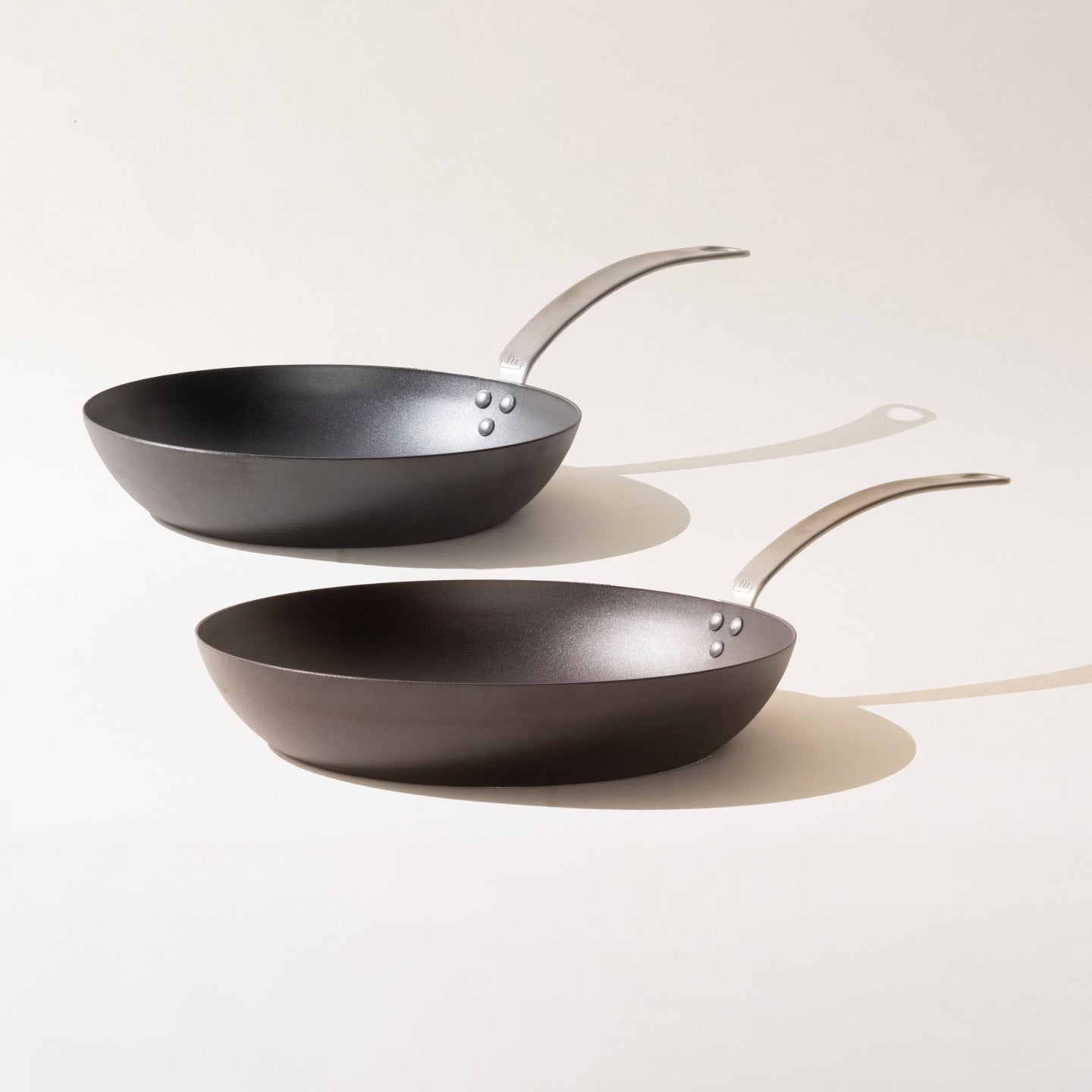 seasoned carbon steel frying pan set
